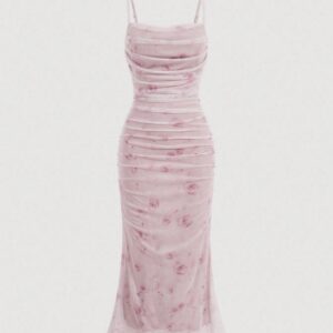 Vestido com Estampa de Rosas