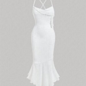 Vestido de Alcinha com Decote nas costas